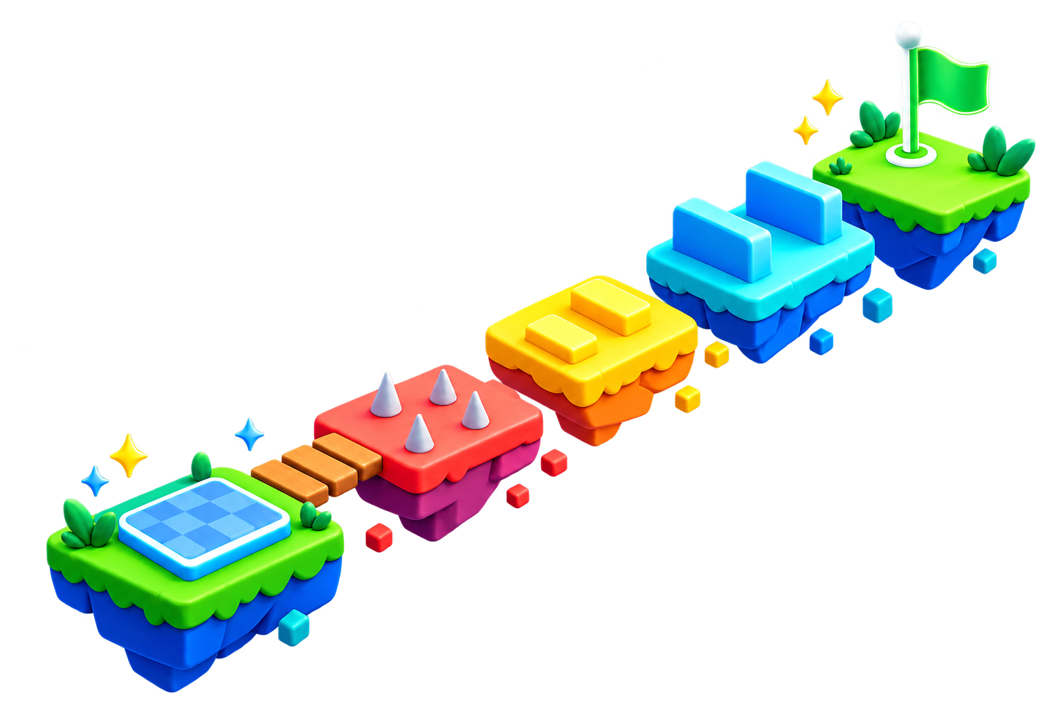 Цветная игровая полоса препятствий